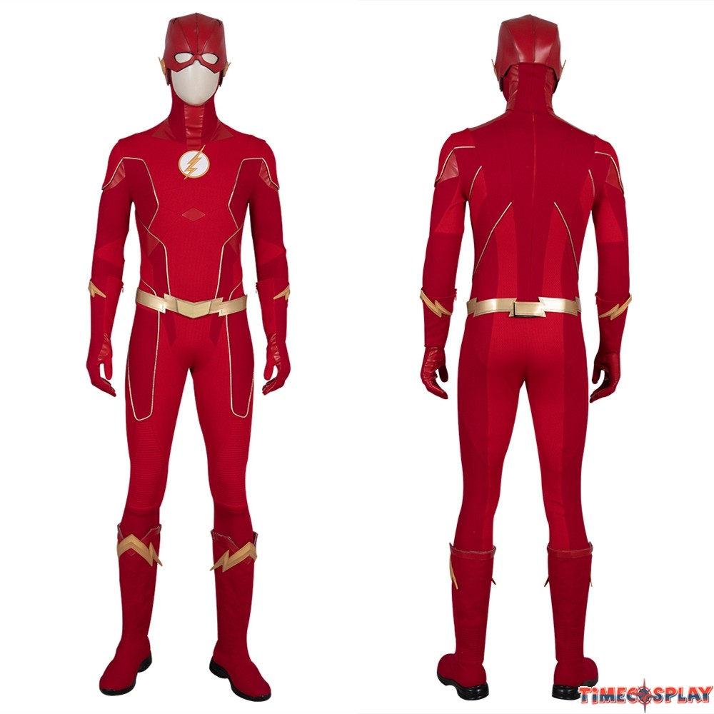 Unisex Specialty The Flash Season 6 Barry Allen Battle Suit Cosplay ...